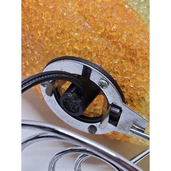 Yellow and Orange Melted popcorn Fish Lamp- Y2K Retro Room Decor - Picture 13 of 13